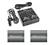 Nikon MH-19 Multi Battery AC/DC Charger with Two (2) Nikon EN-EL3e Rechargeable Li-ion Battery for Nikon D50, D70, D70s, D100, D80 and D200 SLR Cameras