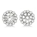 Round Cut Diamond Earring Jackets 14k White Gold (0.75ct)