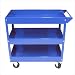 Metal Tool Cart with 3 Trays Color: Blue