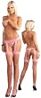 Pink Fishnet Garter Belt Pantyhose