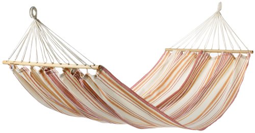 Jobek 21355 Stabhängematte Paradiso, gestreift in orange/rot/beige