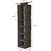 SONGMICS 6-Shelf Closet Organizer Collection Hanging Accessory Storage Shelves Light Brown URCH06K
