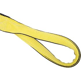 Mazzella EE4-903 Edgeguard Nylon Web Sling, Eye-and-Eye, Yellow, 4 Ply, 12' Length, 3" Width, 11" Twist Eyes, 17000 lbs Vertical Load Capacity