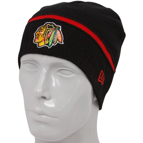 New Era Chicago Blackhawks Black Ice Rink Knit Beanie