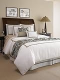 American Century Home ELI03 Elise King Duvet 110 X 96 - White-Tan