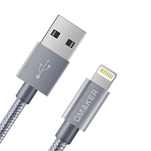 Omaker リバーシブルlightningケーブル Apple MFI認証済み(裏表なし両面挿し/ナイロン編み高耐久性/高速充電とデータ伝送可)ライトニングケーブル(リルバー)1m LAT100