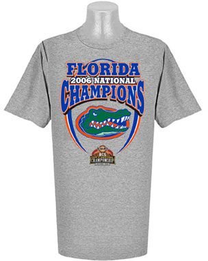 Buy NCAA Florida Gators National Champions Gray Ball T-Shirt by TL Sportswear