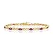 SPARKLING GENUINE RUBY & DIAMOND 14K GOLD BRACELET