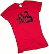I'm Number One -- Star Trek: The Next Generation Crop Sleeve Fitted Juniors T-Shirt