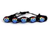 Island Creations Tropical Fashion Adjustable Bracelet with Peace Sign Fimo Decor