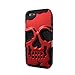 Sanoxy 3D Skull Style Dual-Layer PC + Silicone Back Case for iPhone 5/5S - Non-Retail Packaging - Red