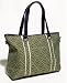 Roz- Vintage Upholstery Fabric Tote Bag with Faux Leather