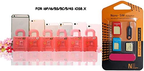 TCIL R-SIM10 Repair Tool /Service for Iphone 6Plus /6/5/5C/5S /4S/4G iOS:8.0-8.X With 5-in-1 Nano SIM Card to Micro/Standard SIM Card Adapter Converter Kits