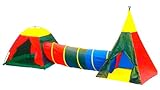Tropical Adventure Play Tent 3pc/set Included Child Kids Dome, Tunnel & Teepee Playtent