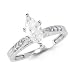 Cheap 14k Solid White Gold Marquise CZ Cubic Zirconia Engagement Wedding Ring NEW On Sale