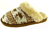 Bearpaw Women's Blitzen Knit Slippers Sheepskin