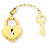 14k Heart with Key Charm