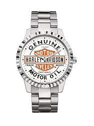 White Enamel Dial with Oil Can Logo. Luminous Hands. Stainless Steel Case and Bracelet. Fold-over Buckle/safety Clasp with Lock. Wr50m/165ft.