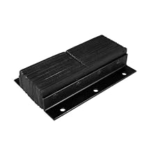 IWI Rubber Dock Bumper, Rectangular, Laminated, Vertical Mount, 6 Holes, 24" Length, 11" Width, 4" Depth
