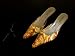 Silk Mule Shoes in 7.5 in Tehuana Gold
