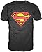 DC Comics Superman Classic Logo Men's Black T-Shirt XL