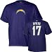 Philip Rivers Reebok Name and Number San Diego Chargers T-Shirt - Large