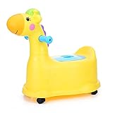 プチポッティ 子供用便座便器・ベビー用便座便器・キリン形・車のおもちゃ (黄色)