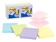 Post-it&reg; Notes, Original Pop-up Refill, 3 Inches x 3 Inches, Assorted Pastel Colors, 12 Pads per Pack