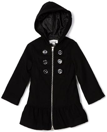 Black Amy Byer Girls 4-6x Hooded Coat