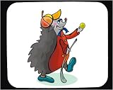 Mouse Pad with hedgehog, club, golf, sport, playing, animal