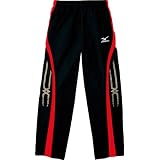 (ミズノ アスレチック)MIZUNO ATHLETIC ウオームアップパンツ A60PE100 A60PE100 96 ブラック×レッド×レッド XO