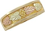 Landstrom 10K Black Hills Gold Men's Wedding Ring with Leaves