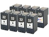 4 Black + 4 Colour Remanufactured LEXMARK No 32 / 18C0032 + No 33 / 18C0033 8pk Printer Ink Cartridges for LEXMARK Printers X / Z / P Series P4350 P6250 P6350 P915 P4330 X5250 X3330 X5450 X3350 X5270 X5470 X7170 X7350 X8350 Z818 Z815 Z816 P-4350 P-6250 P-6350 P-915 P-4330 X-5250 X-3330 X-5450 X-3350 X-5270 X-5470 X-7170 X-7350 X-8350 Z-818 Z-815 Z-816 Black / Tri-Colour Cartridge 8pk