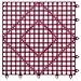 San Jamar VM5280 Versa-Mat Interlocking Bar Mat, 12" Length x 12" Width, Wine (Pack of 12)