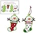 Fun Express Snowman Stocking Christmas Tree Ornament Craft Kit - Makes 12 - DIY Christmas Crafts for Kids