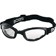 Bobster Crossfire Folding Adult Cruiser Motorcycle Goggles Eyewear - Black/Clear
