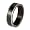 Black Plated Grooved Polished Flat Titanium Ring (7.0 mm) - Size 9.0