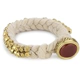Juicy Couture War Of Love Tan Beaded Cord Brac