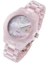 Cirros Milan Seducente Pink Ceramic Pink MOP Diamond Dial Ladies Watch