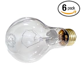 Aero-Tech ULA-98 20,000 Hour 100-Watt A-19 Clear Incandescent Bulb, 6-Pack