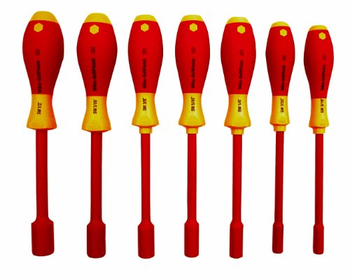 Wiha 32296 11-Piece 1000-Volt Insulated Nut Inch Driver Set