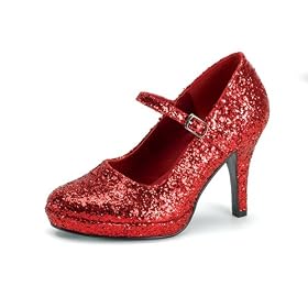 Womens Sexy High Heel Shoes 4 Inch Dorothy Shoe Wizard of Oz Red Ruby Slippers Glitter Mary Jane Shoe