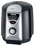 41fdLBQr7CL. SL160  Severin FR 2408 Mini Fritteuse mit Fondue, schwarz silber / Behälter 950 ml Inhalt / Frittiermenge 200 g / 840 W