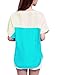 Allegra K Women Short Sleeve Tee Shirts Crochet Color Block Summer Tops