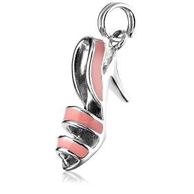 Sterling Silver High Heel Shoe Charm by 
