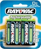 Rayovac NM713-2 Rechargeable NiMH D Batteries (Two-pack)