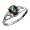 1.80 Ct Green Oval Mystic Topaz & White Round Topaz .925 Silver Ring