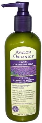 New - Avalon Organics Facial Cleansing Milk Lavender - 7 fl oz