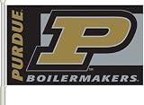 NCAA Purdue Boilermakers 11x18 Car Flags with Bracket ( Set of Two )