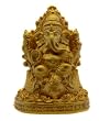 Gold Painted Sandstone Ganesh Statue